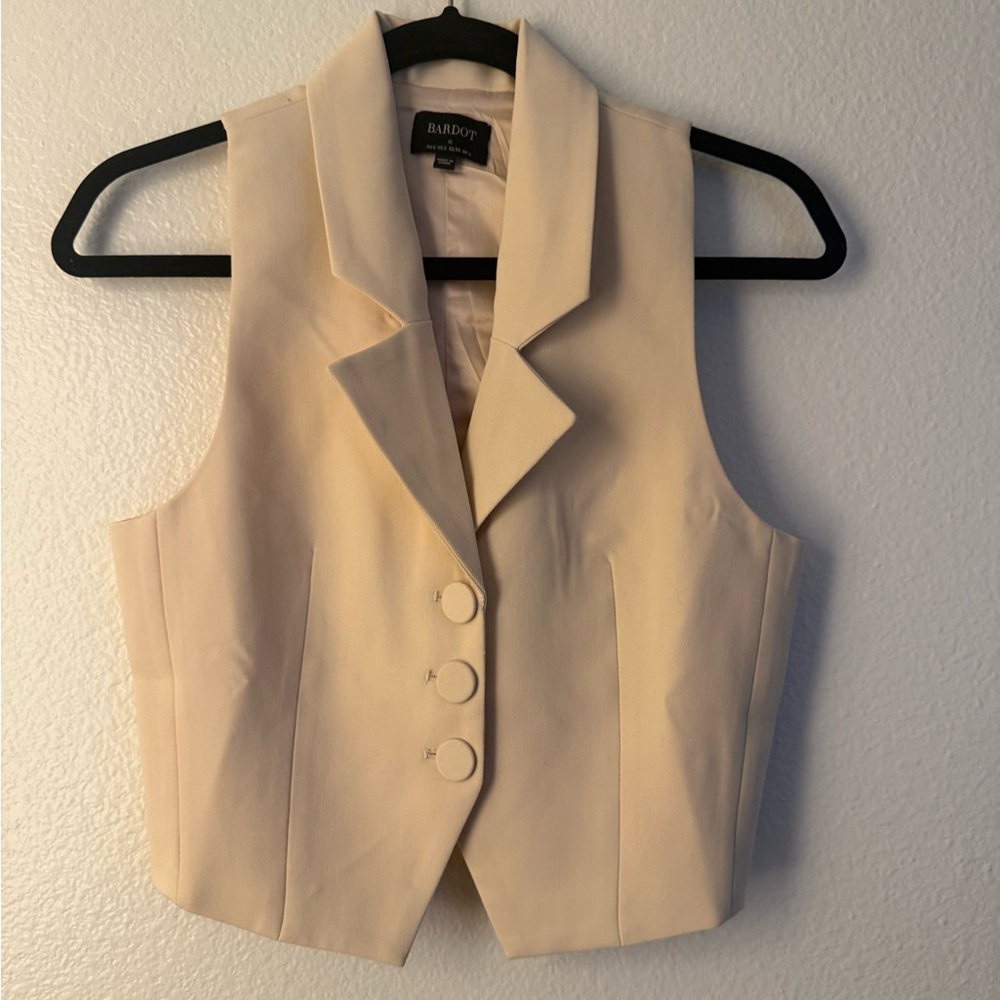 Bardot Cream Suit Vest XS
